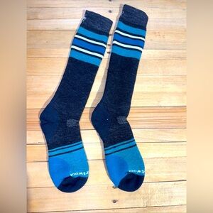 Smartwool Snowboard Targeted Cushion OTC Socks Women's Medium NWT Charcoal blue